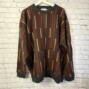 Vintage Megalos Coogi Style Knit Sweater Size 3X